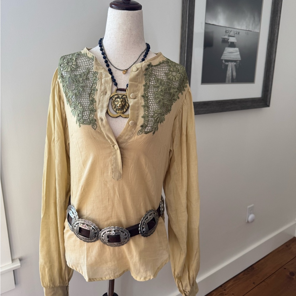 I Put a Spell on You Cutwork Embroidered Blouse by Chasing Unicorns - Picture 4 of 13